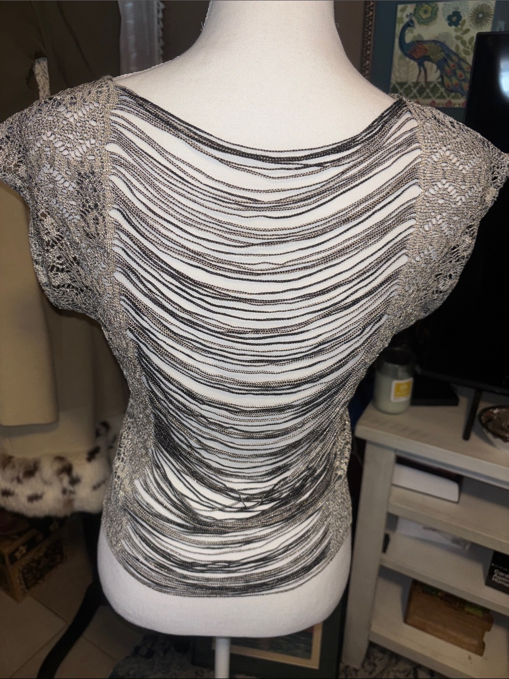 Rare Michaela By Michael B
Gold Mesh Top Size S